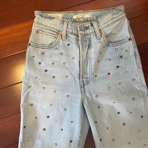 Levi’s rib cage bedazzled jeans